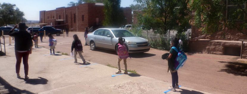 End of first day at Zuni St Anthony School