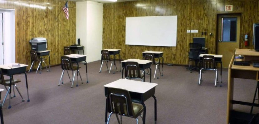 Empty 8th Grade Class at Zuni