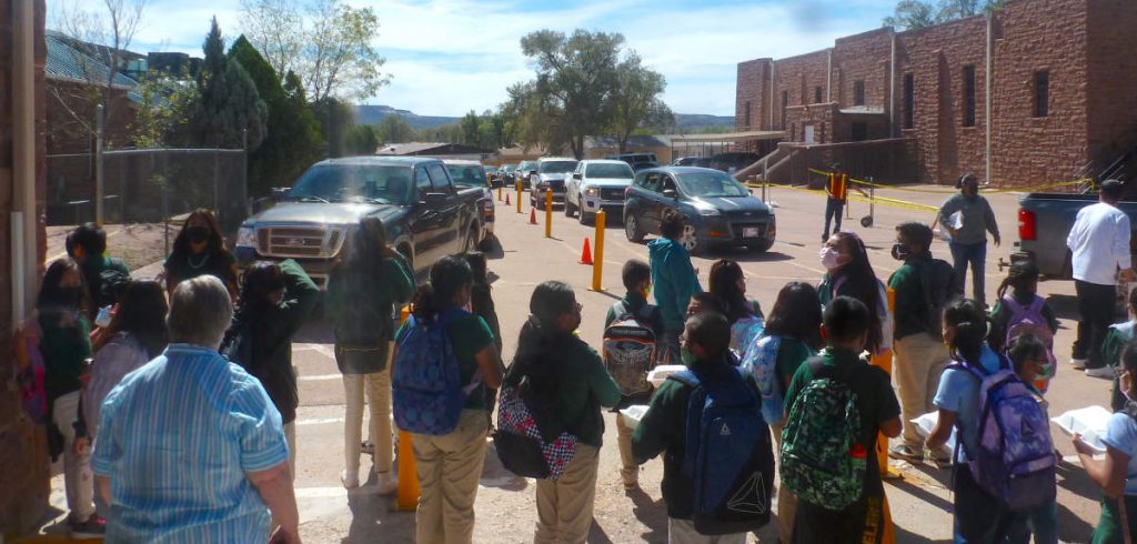 Parking Lot Chaos Averted - Zuni School St Anthony