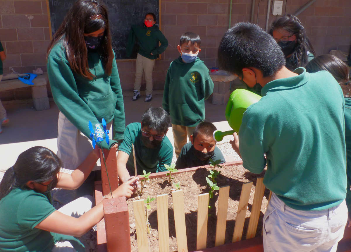 Zuni St Anthony School Spring Planting