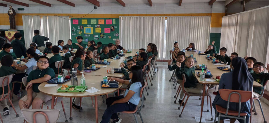 Zuni St Anthony School Cafeteria - Waving Hands