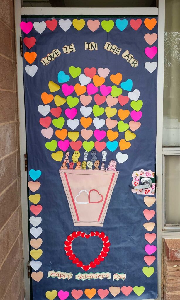 Valentine's Day Door - Zuni St Anthony School