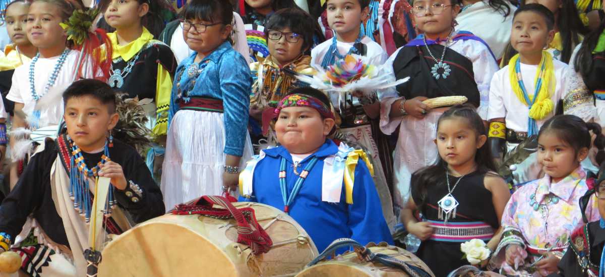 Zuni St Anthony School - Zuni Ceremonial Drums Celebrating Zuni Heritage-Banner