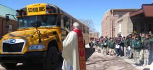 St Anthonys Zuni School - Blessing of the School Bus