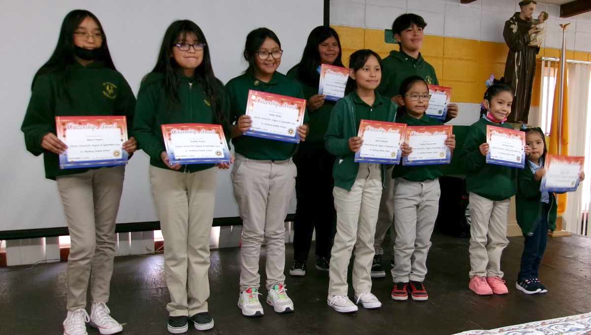 Student Recognition at Zuni St Anthony School