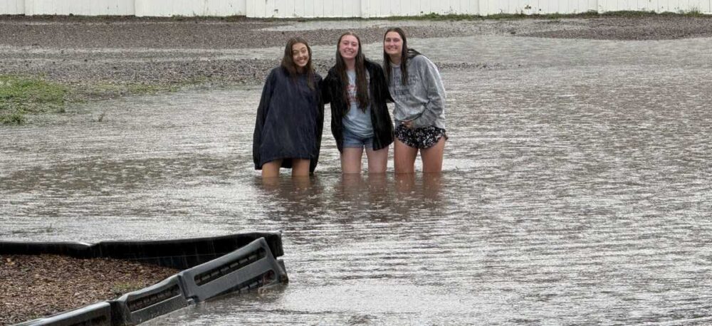 Zuni School Flood 2026 - Playground and Basketball Field